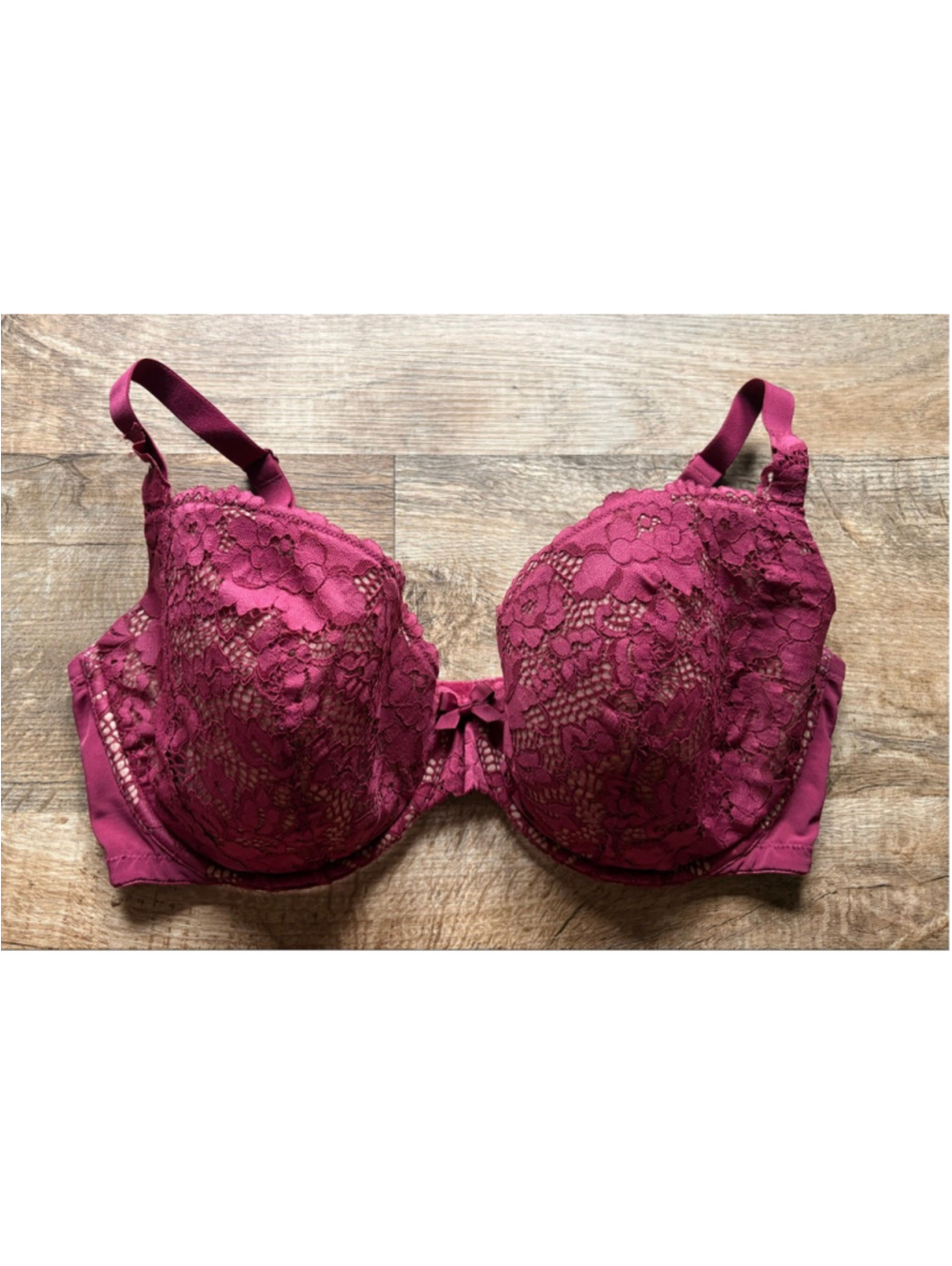 Adore Me Burgundy Lace Bra Size 38H